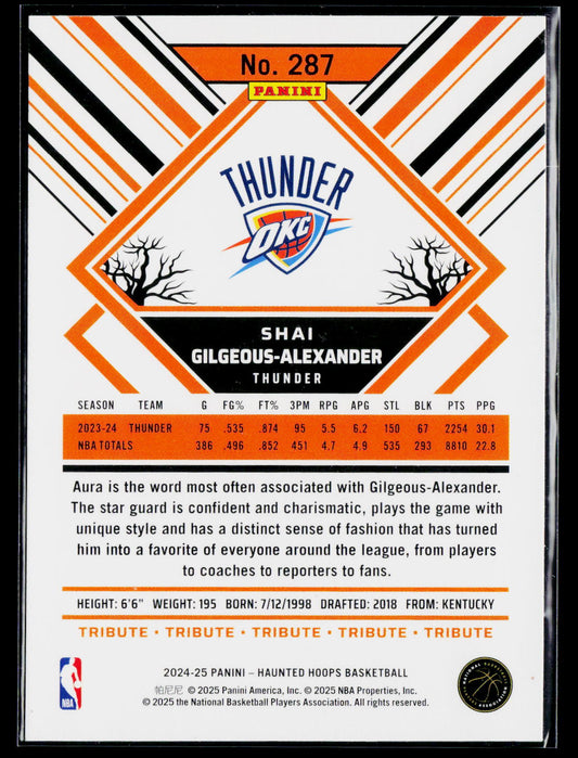 2024-25 Hoops Haunted Hoops #287 Shai Gilgeous-Alexander