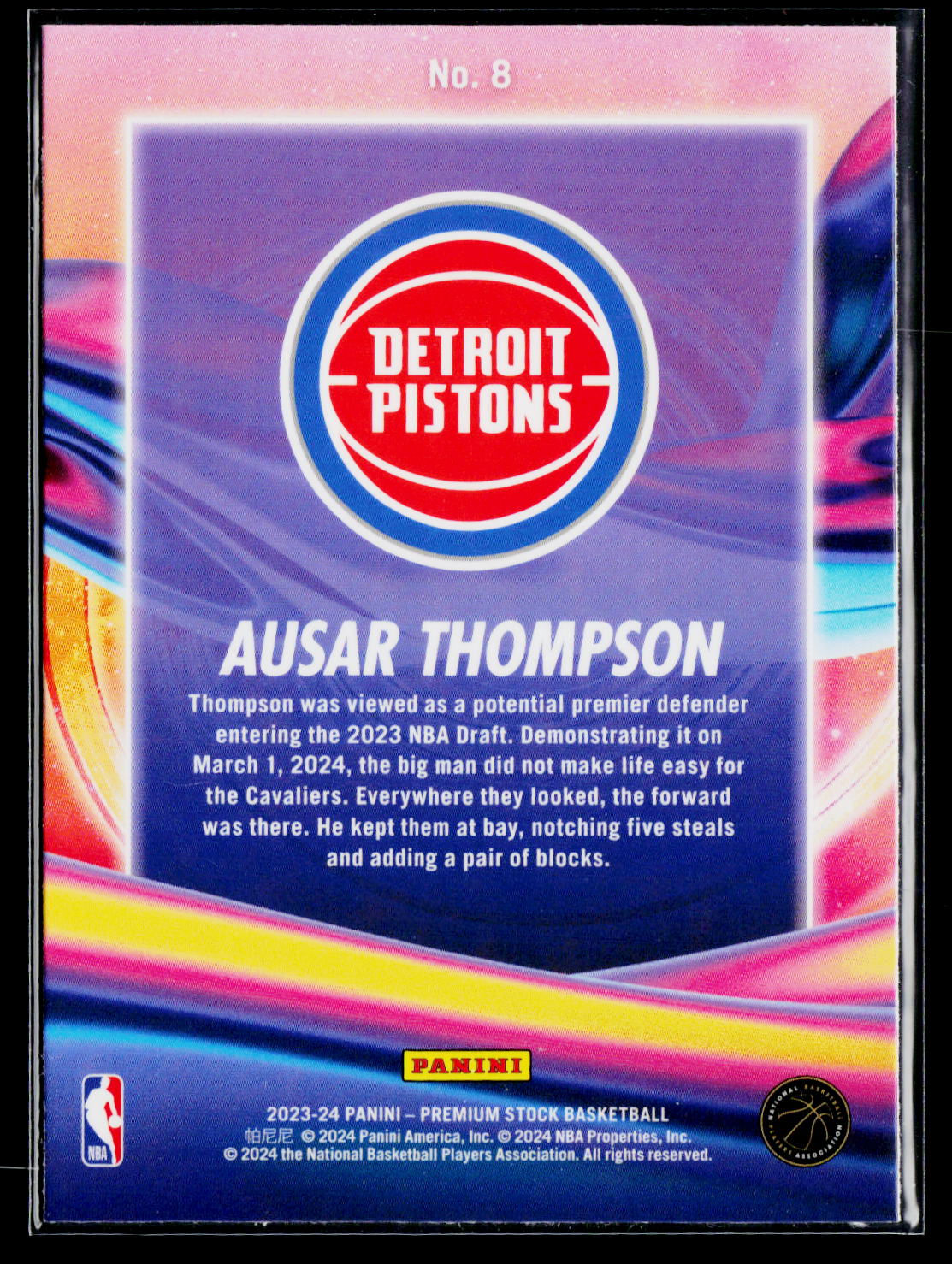 2023-24 Hoops Premium Stock #8 Ausar Thompson Anti Gravity