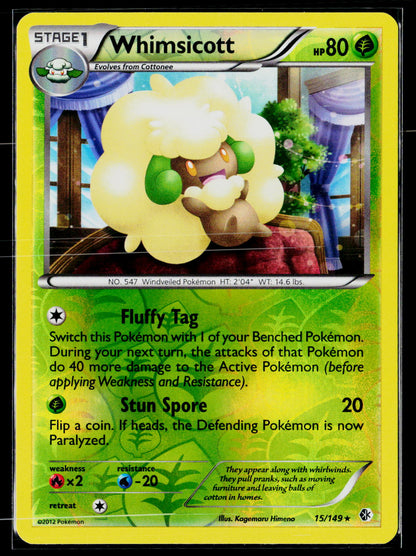 Boundaries Crossed #15/149 Whimsicott reverse holo