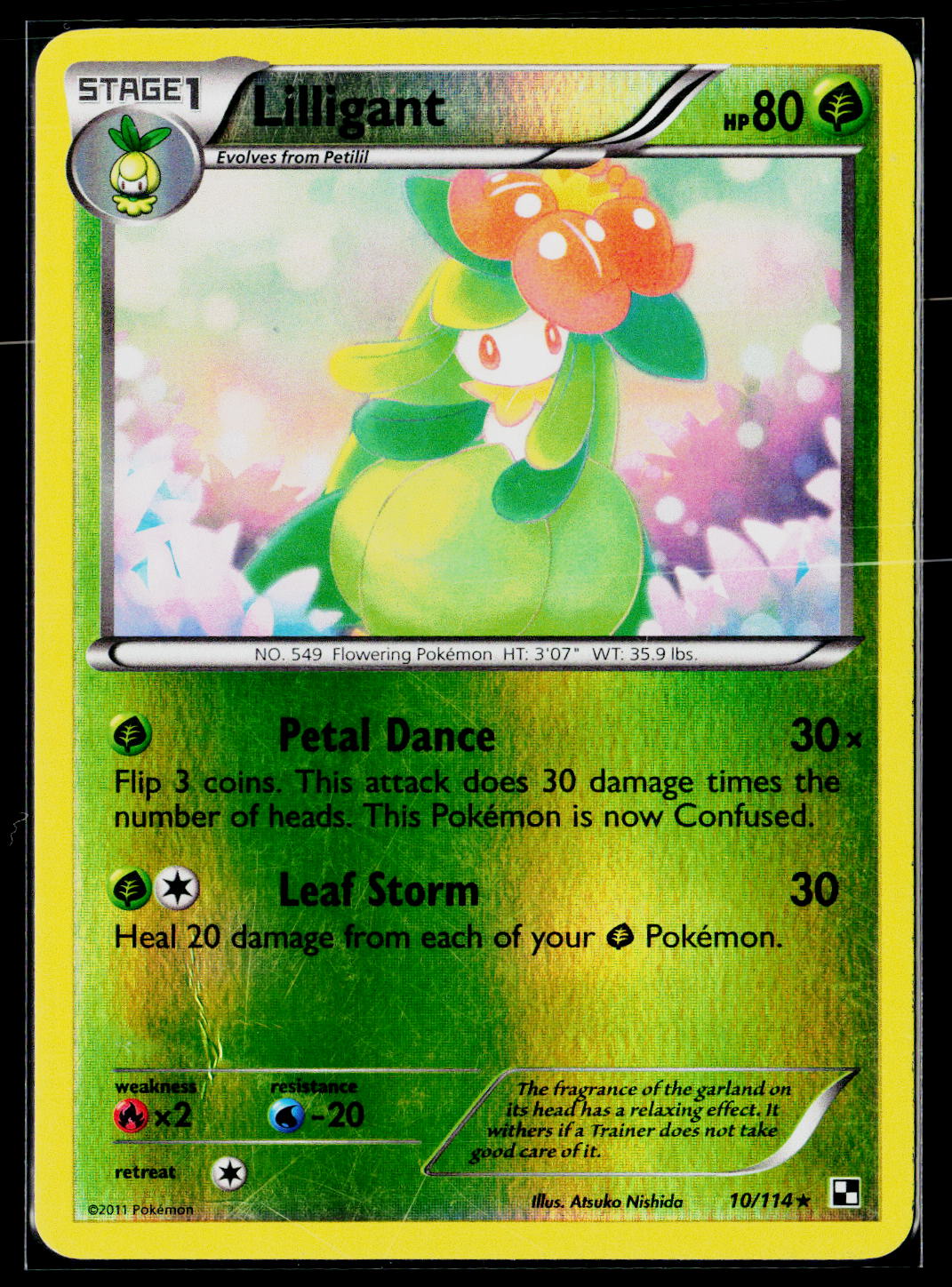 Black and White #10/114 Lilligant reverse holo