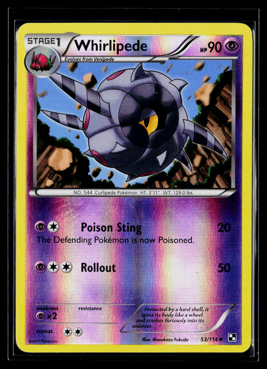 Black and White #53/114 Whirlipede reverse holo