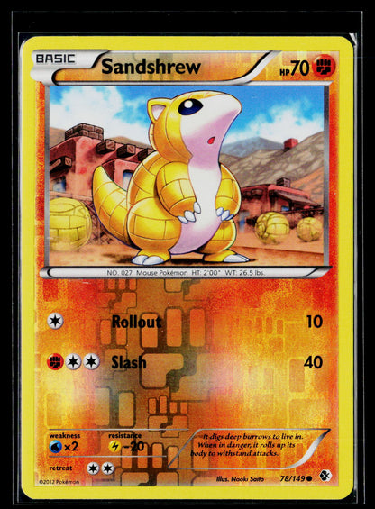 Boundaries Crossed #78/149 Sandshrew reverse holo