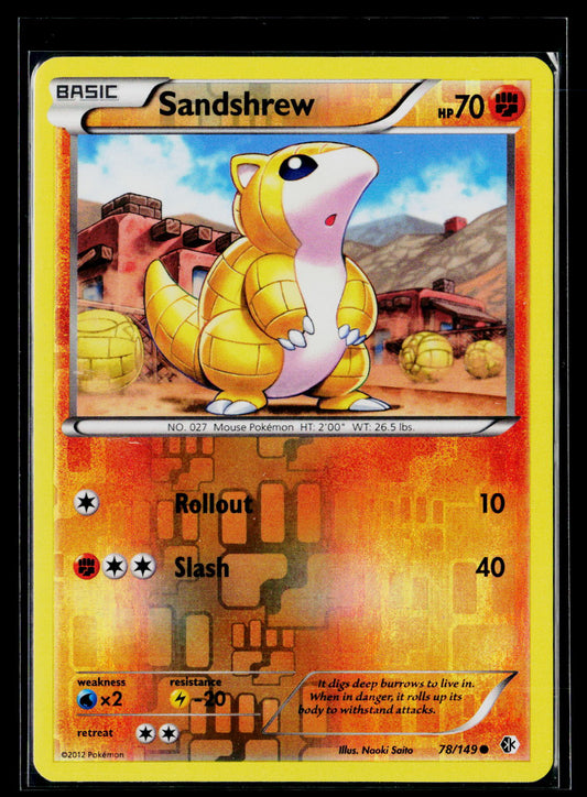 Boundaries Crossed #78/149 Sandshrew reverse holo
