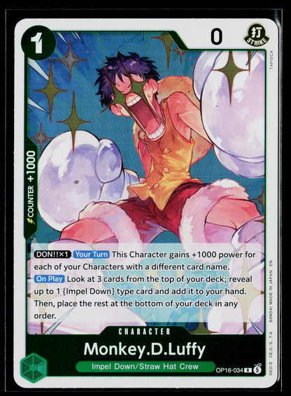 The Time of Battle #OP16-034 Monkey.D.Luffy (034)