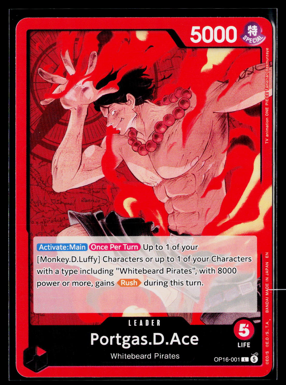 The Time of Battle #OP16-001 Portgas.D.Ace (001)