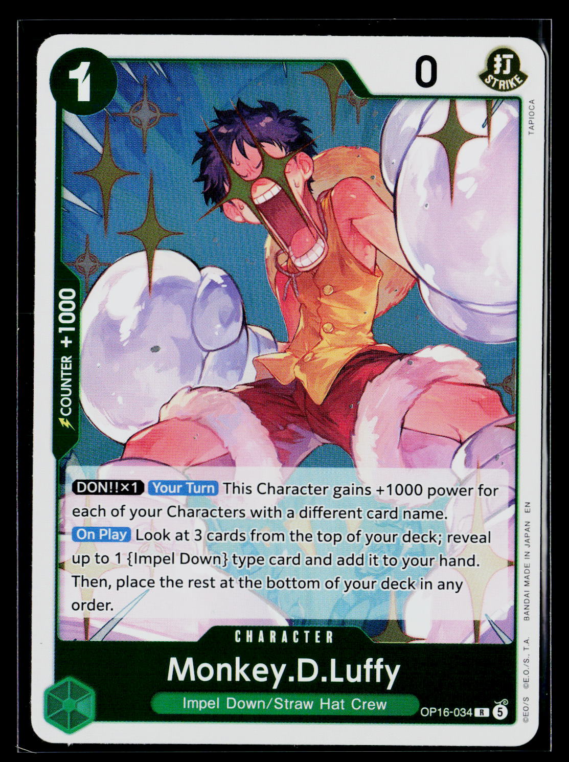 The Time of Battle #OP16-034 Monkey.D.Luffy (034)