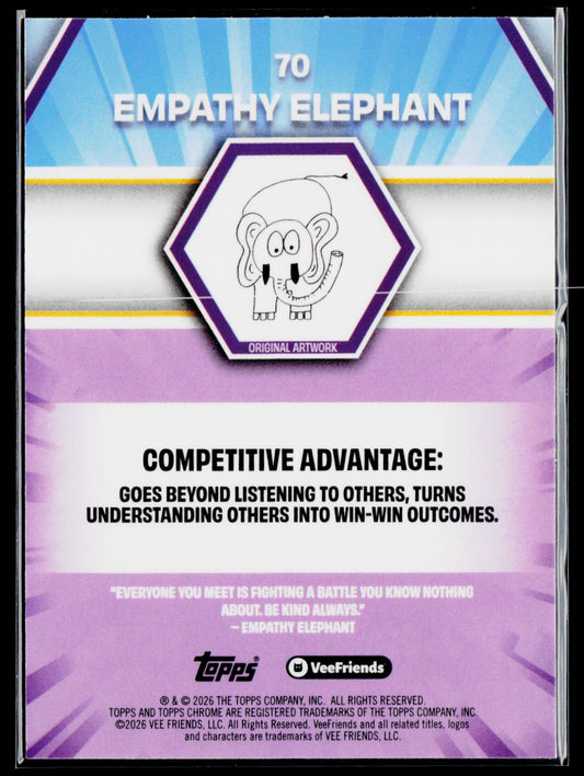2026 Topps Chrome VeeFriends Empathy Elephant /250