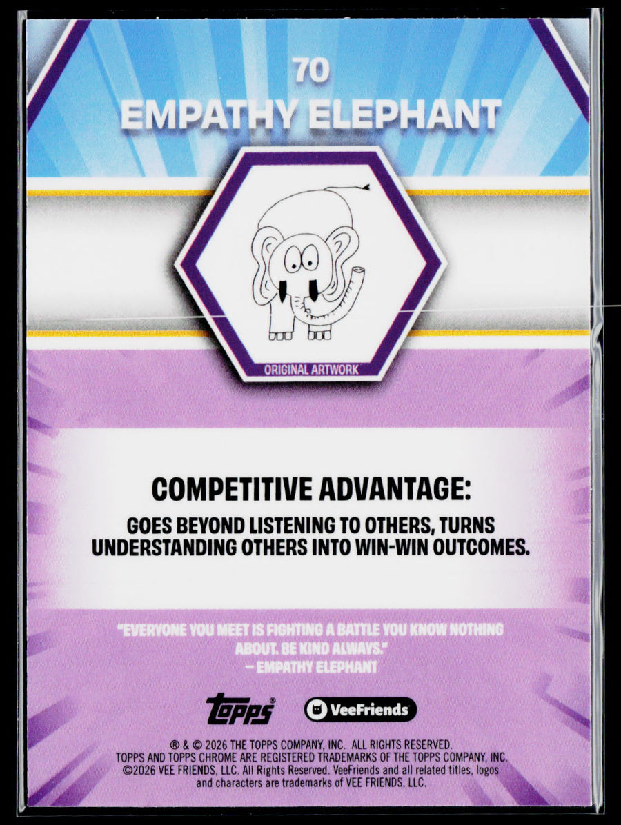 2026 Topps Chrome VeeFriends Empathy Elephant /250