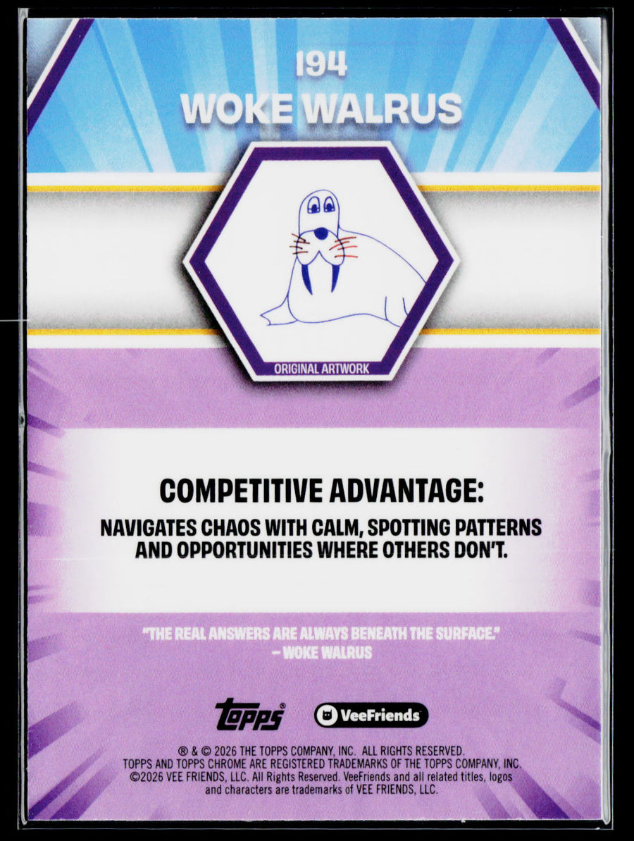 2026 Topps Chrome VeeFriends #194 Woke Walrus /150