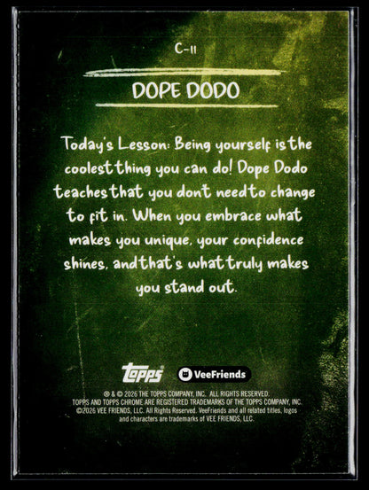 2026 Topps Chrome VeeFriends #C-11 Dope Dodo Chalkboard