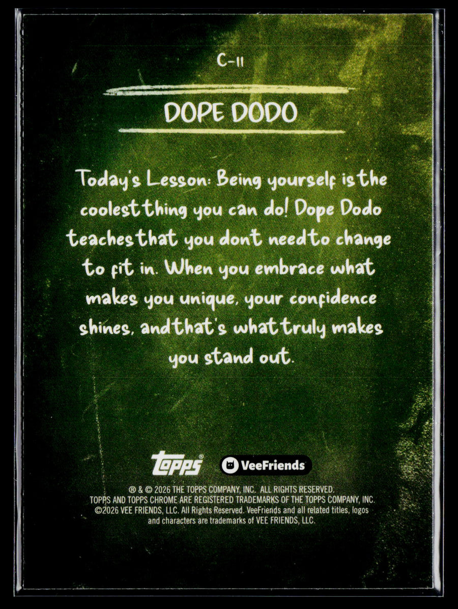 2026 Topps Chrome VeeFriends #C-11 Dope Dodo Chalkboard