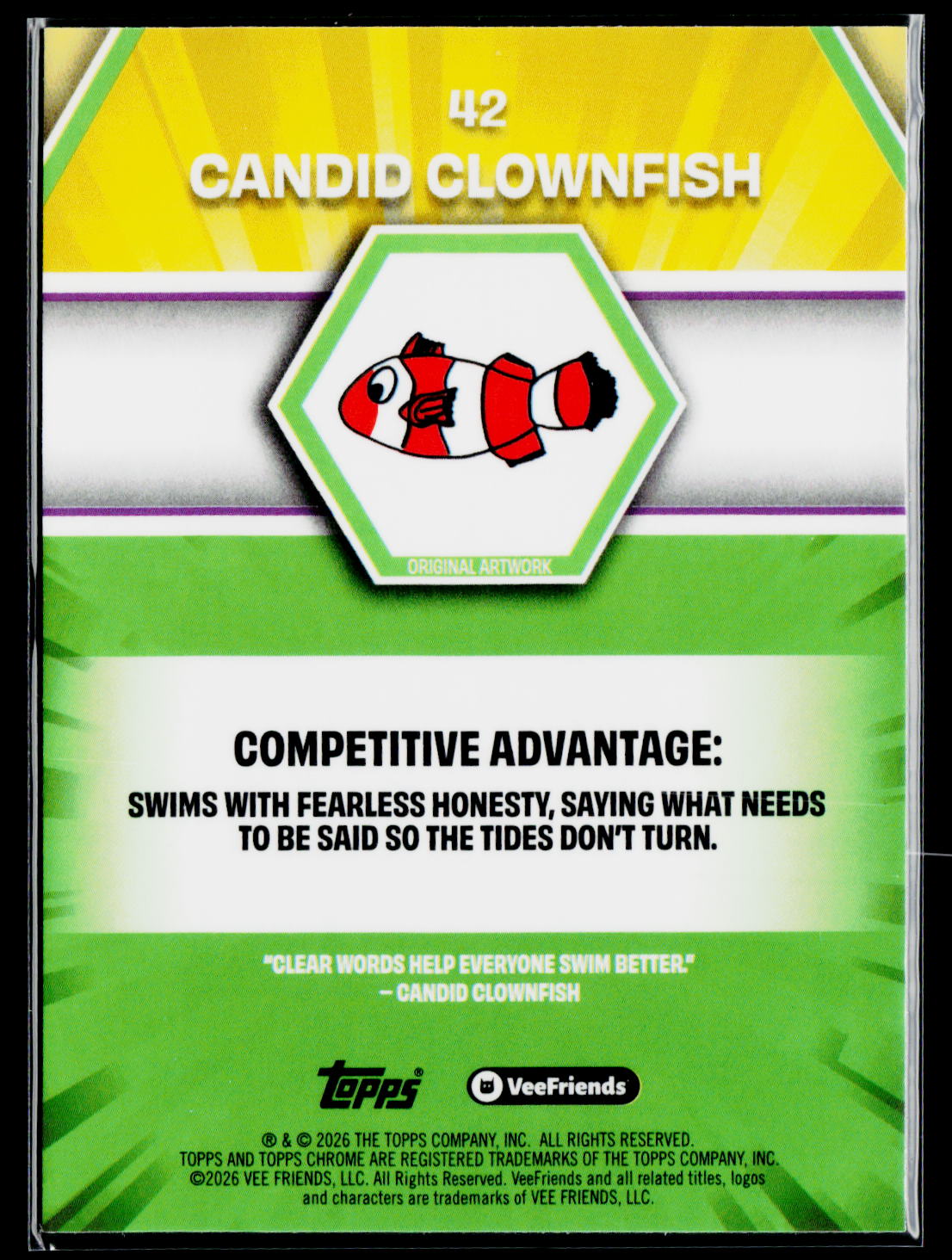 2025 Topps Chrome VeeFriends #42 Candid Clownfish
