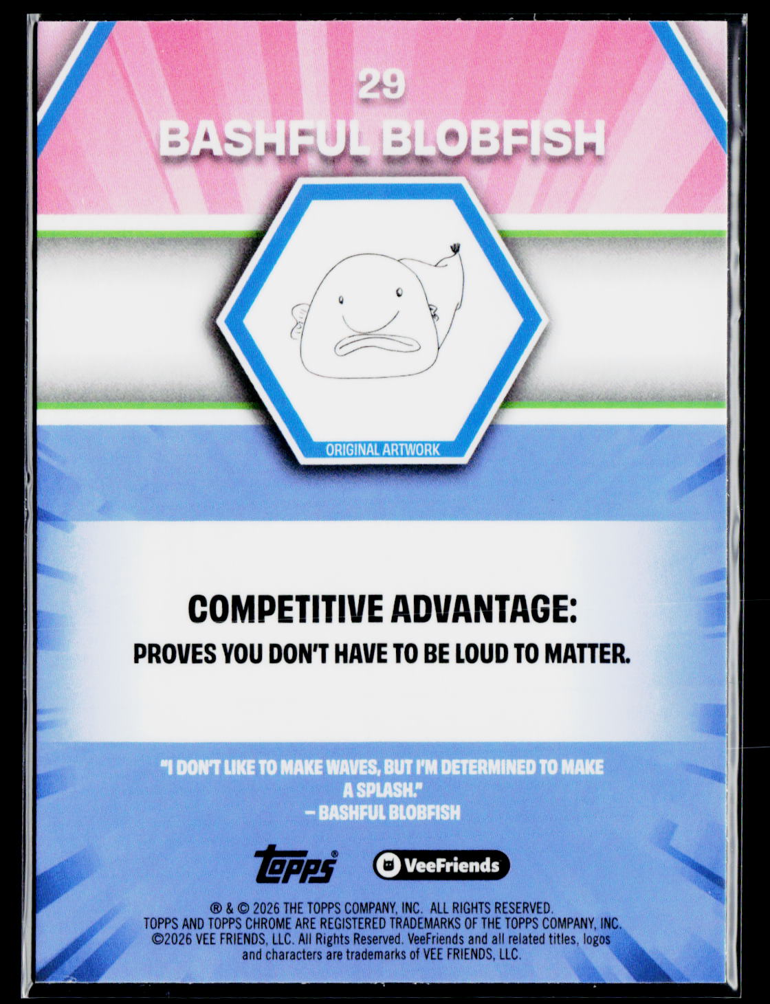 2026 Topps Chrome VeeFriends Bashful Blobfish