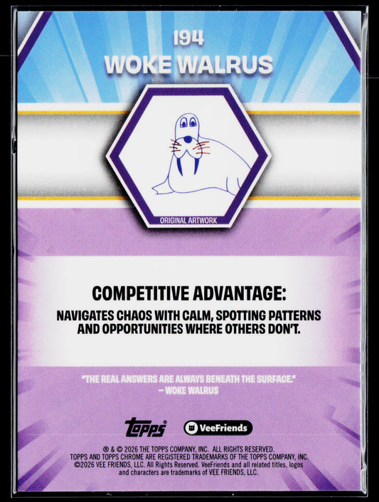 2026 Topps Chrome VeeFriends Woke Walrus