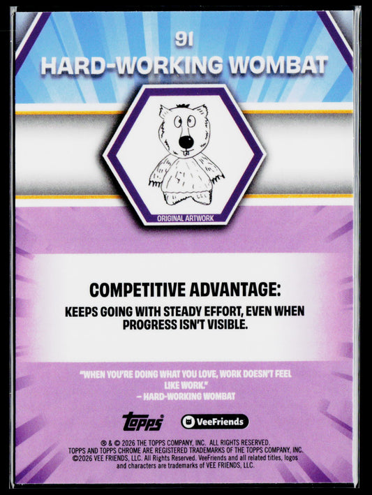 2026 Topps Chrome VeeFriends Hard-Working Wombat