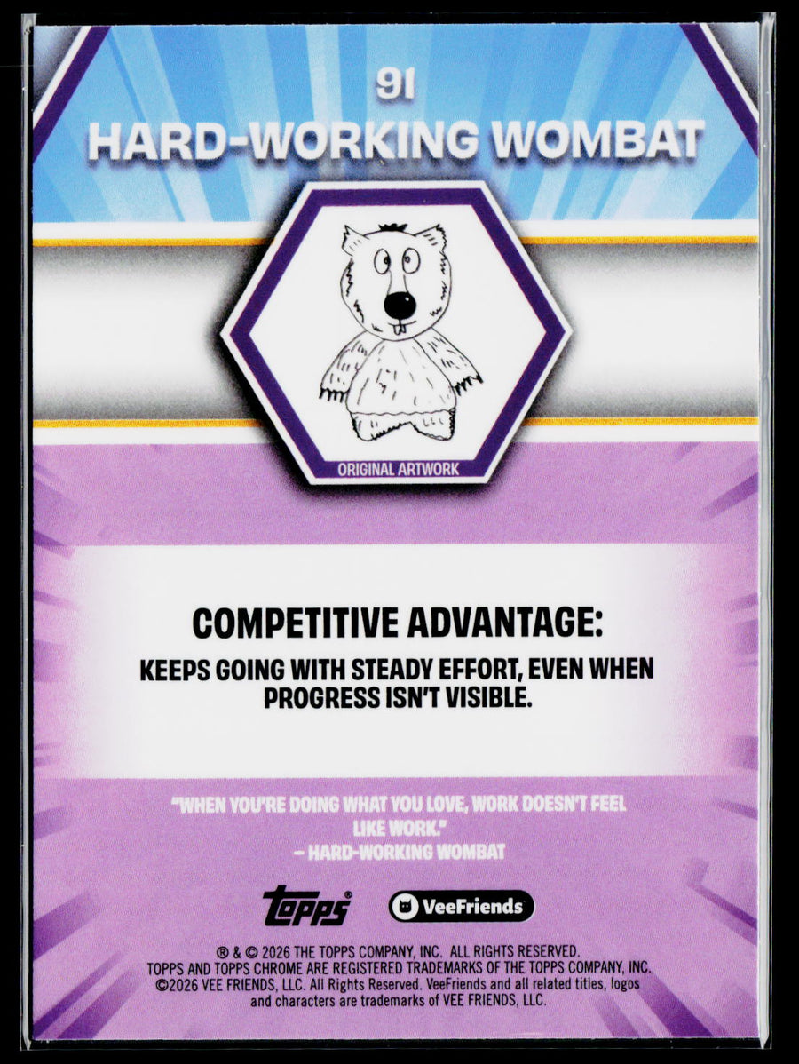 2026 Topps Chrome VeeFriends Hard-Working Wombat