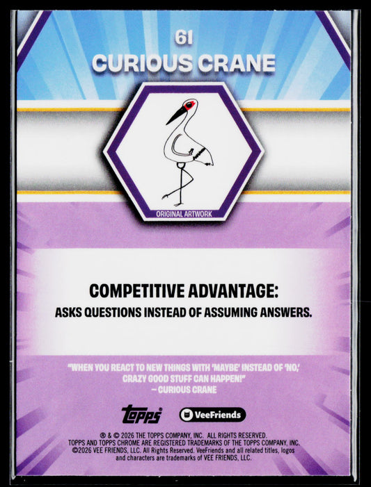 2026 Topps Chrome VeeFriends Curious Crane