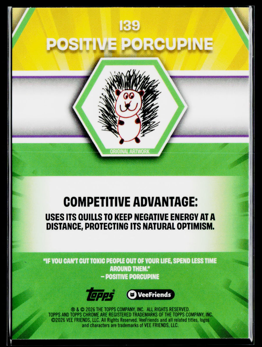 2026 Topps Chrome VeeFriends Positive Porcupine