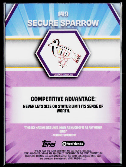 2026 Topps Chrome VeeFriends Secure Sparrow