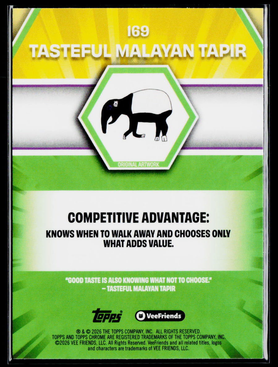 2026 Topps Chrome VeeFriends Tasteful Malayan Tapir Tasteful Malayan Tapir