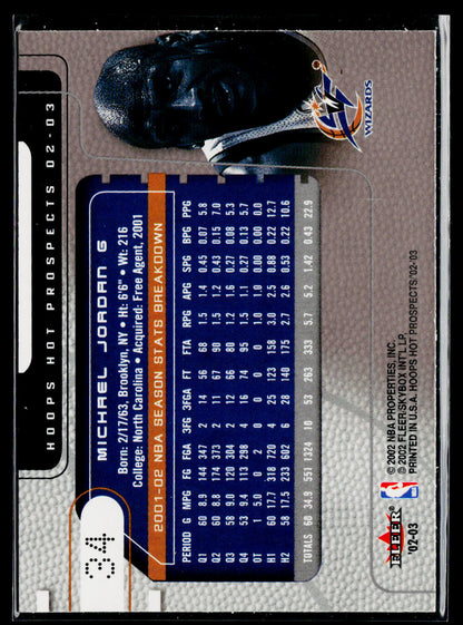 2002-03 Hoops Hot Prospects #34 Michael Jordan