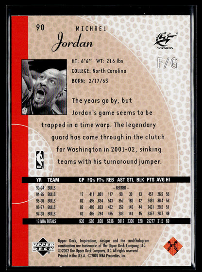 2001-02 Upper Deck Inspirations #90 Michael Jordan