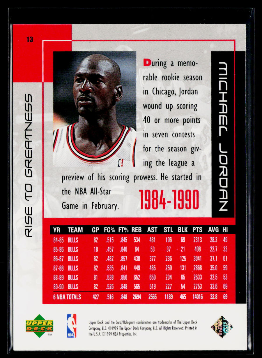 1999 Upper Deck Michael Jordan Career Collection #13 Michael Jordan