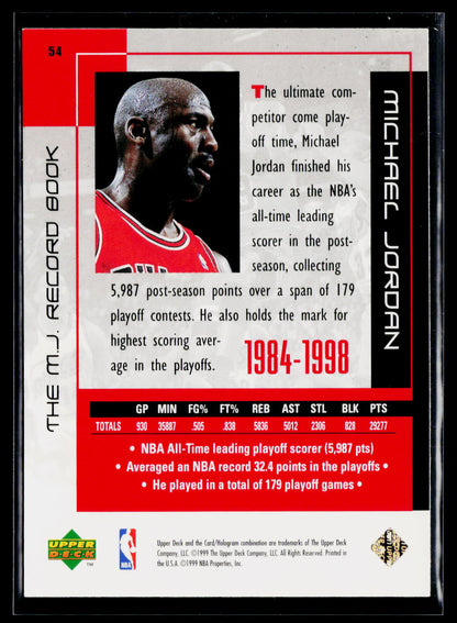 1999 Upper Deck Michael Jordan Career Collection #54 Michael Jordan