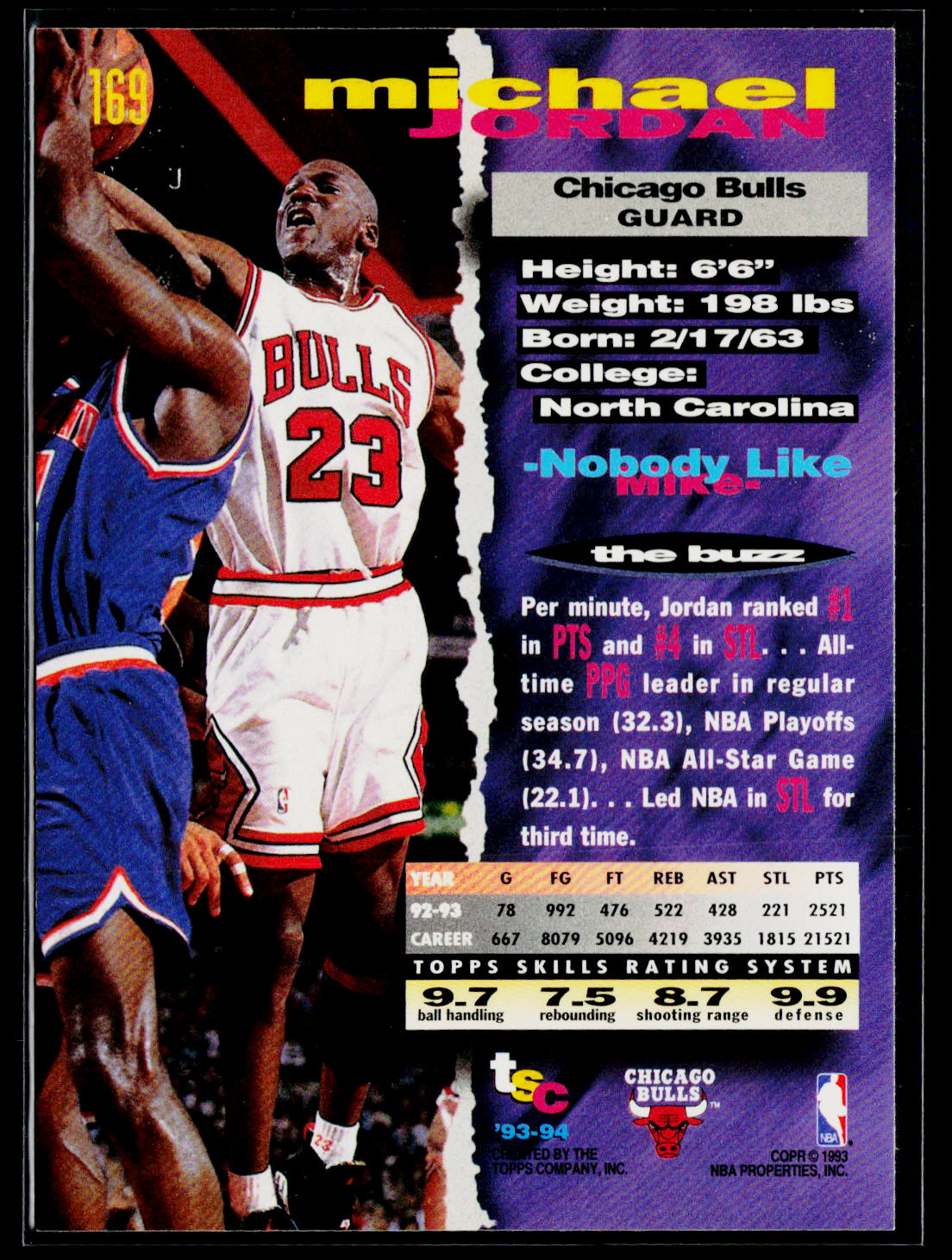 1993-94 Stadium Club #169 Michael Jordan 1994 NBA Finals Super Teams Exchange
