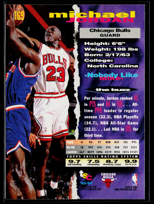 1993-94 Stadium Club #169 Michael Jordan 1994 NBA Finals Super Teams Exchange
