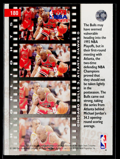 1993-94 Upper Deck #180 First Round: Bulls 3, Hawks 0