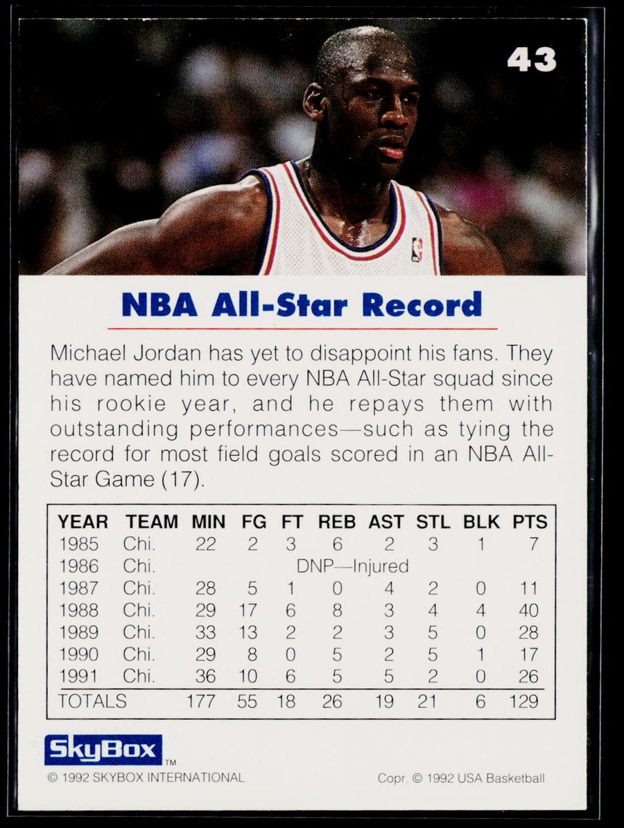 1992 SkyBox USA #43 Michael Jordan
