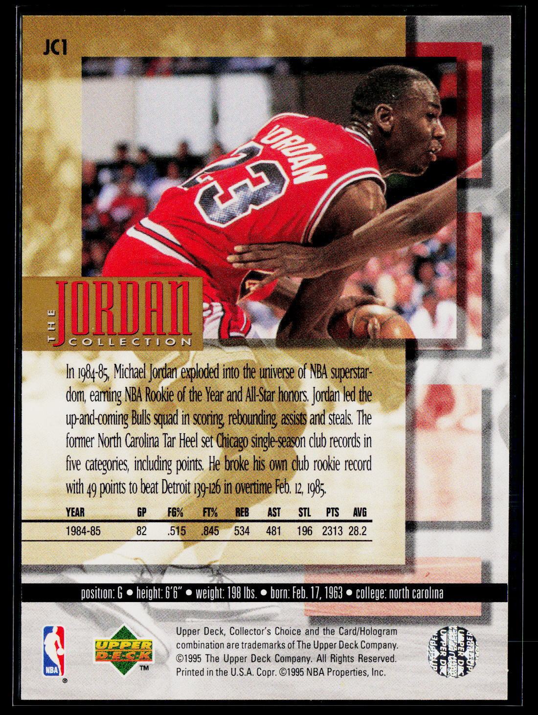 1995-96 Upper Deck #JC1 Michael Jordan