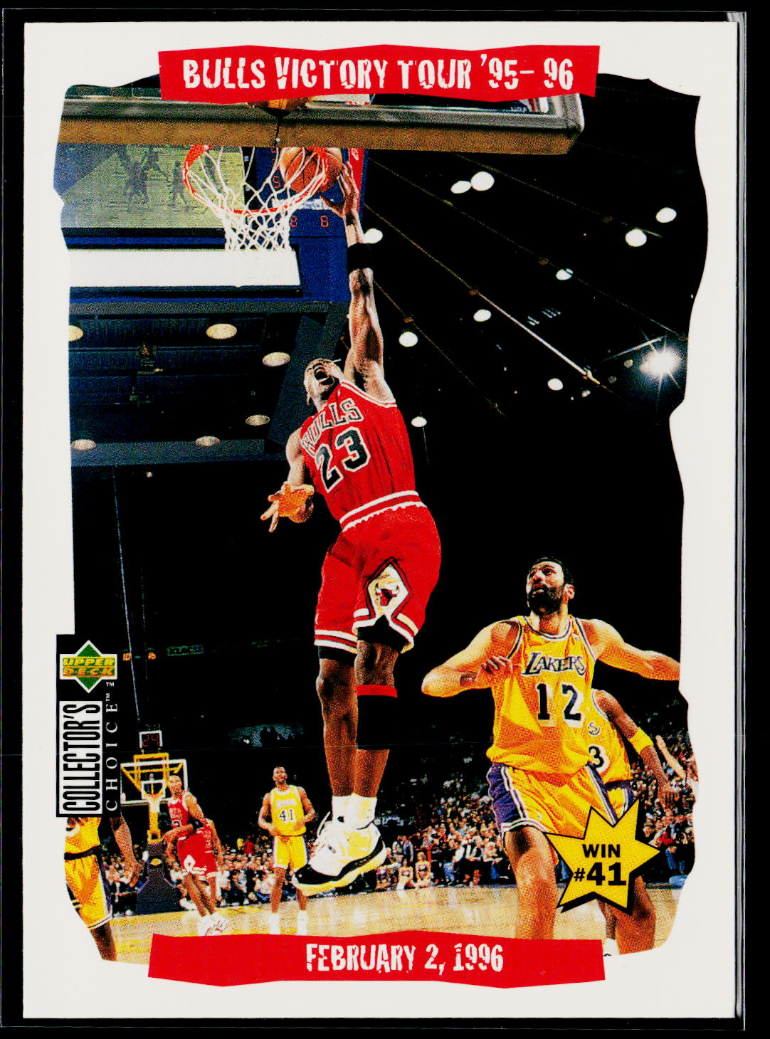 1996-97 Collector's Choice #25 Bulls Victory Tour '95-96: Win #41