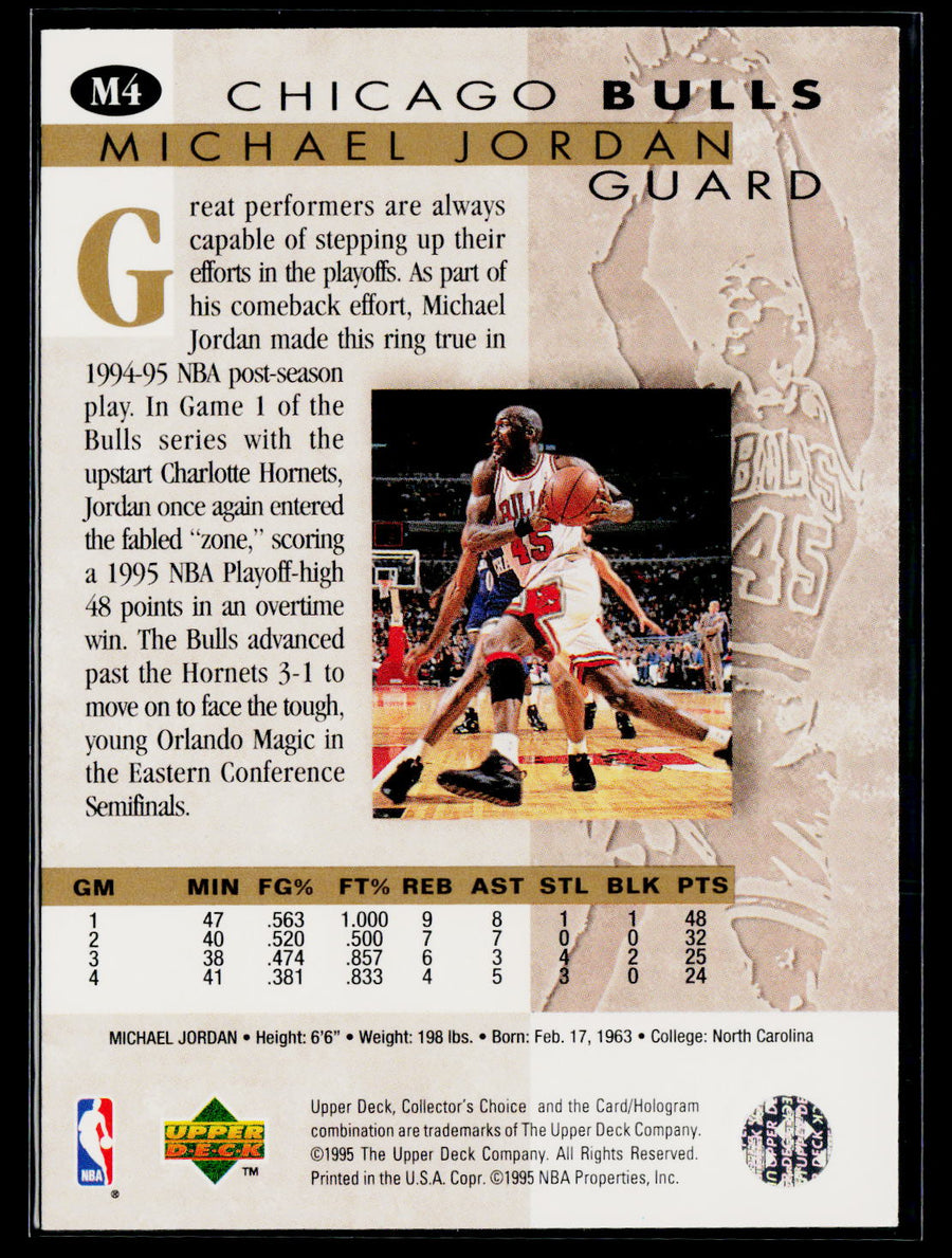 1995-96 Collector's Choice #M4 Michael Jordan Jordan He's Back