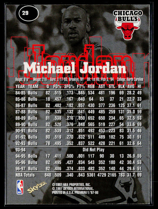 1997-98 SkyBox Premium #29 Michael Jordan