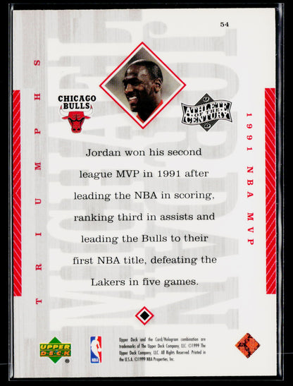 1999 Upper Deck Michael Jordan Athlete of the Century #54 Michael Jordan