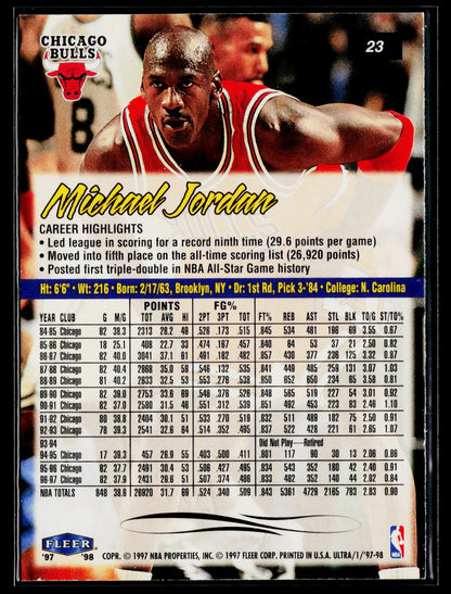 1997-98 Ultra #23 Michael Jordan