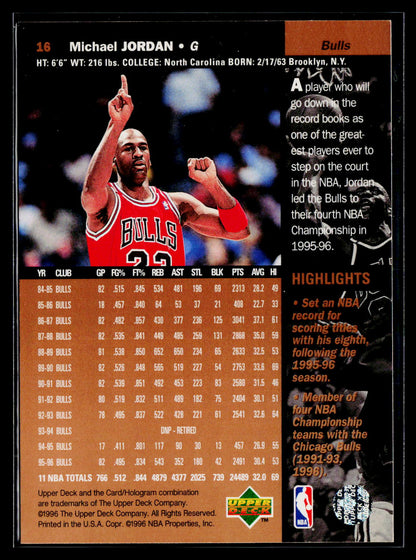 1996-97 Upper Deck #16 Michael Jordan
