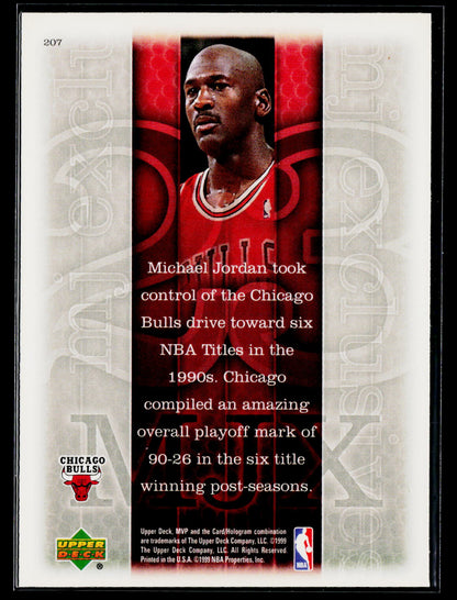 1999-00 Upper Deck MVP #207 Michael Jordan Silver Script