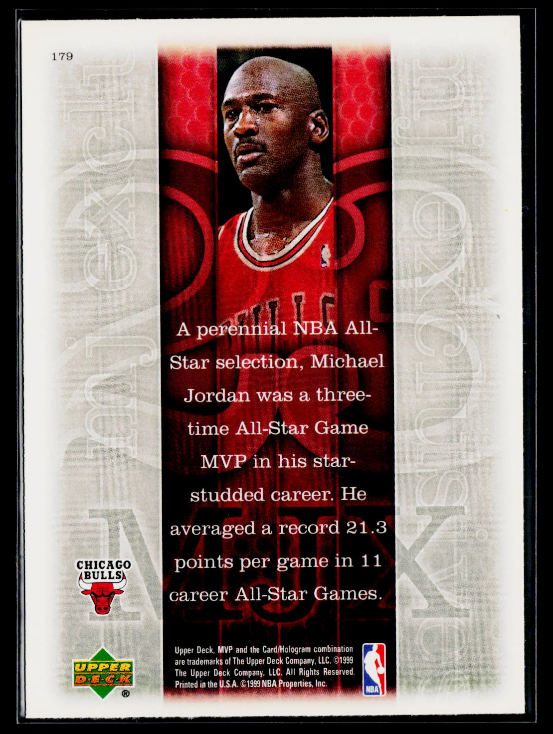 1999-00 Upper Deck MVP #179 Michael Jordan