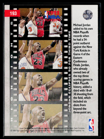 1993-94 Upper Deck #193 Jordan Scores 54 Points
