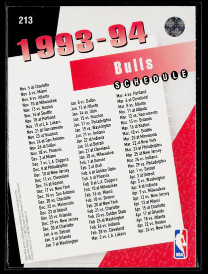 1993-94 Upper Deck #213 Chicago Bulls