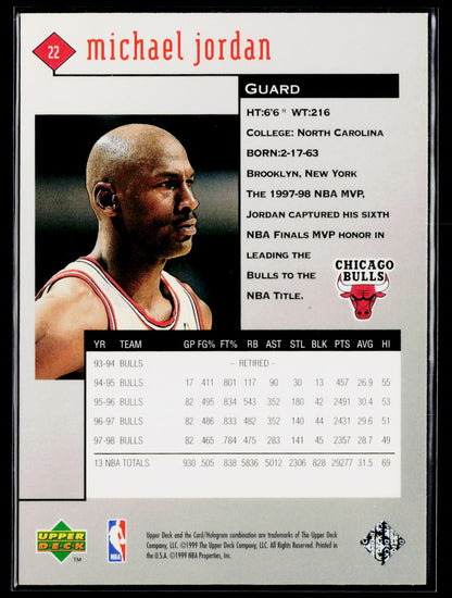 1998-99 Upper Deck Black Diamond #22 Michael Jordan