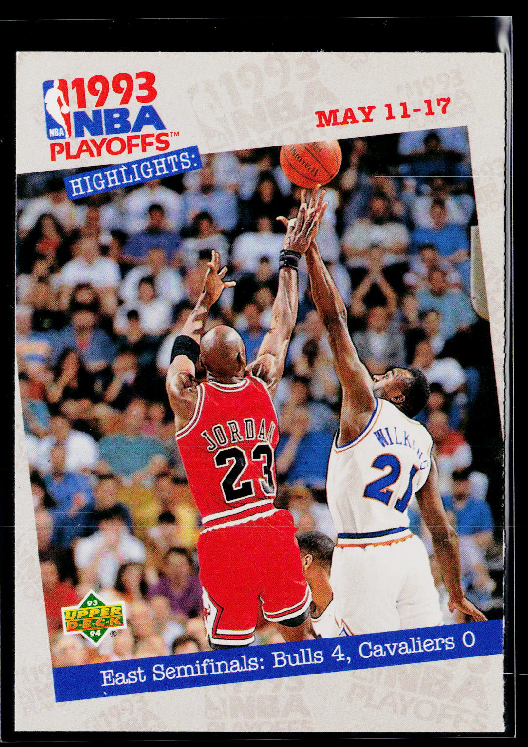 1993-94 Upper Deck #187 East Semifinals: Bulls 4, Cavaliers 0
