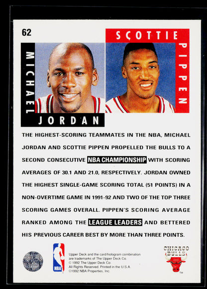 1992-93 Upper Deck #62 Michael Jordan / Scottie Pippen
