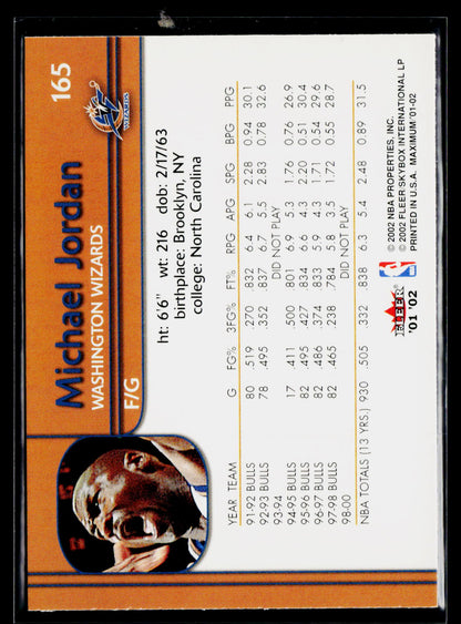 2001-02 Fleer Maximum #165 Michael Jordan