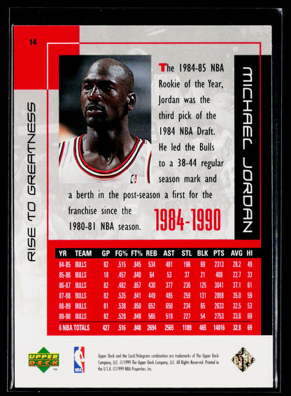 1999 Upper Deck Michael Jordan Career Collection #14 Michael Jordan