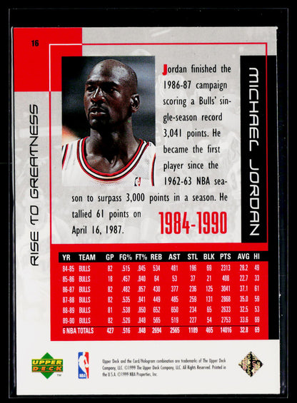 1999 Upper Deck Michael Jordan Career Collection #16 Michael Jordan
