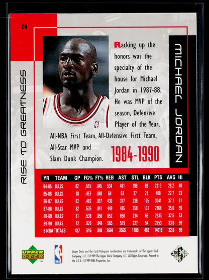 1999 Upper Deck Michael Jordan Career Collection #20 Michael Jordan